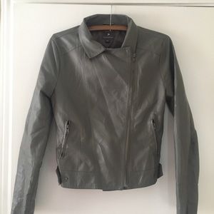 Grey Leather Jacket